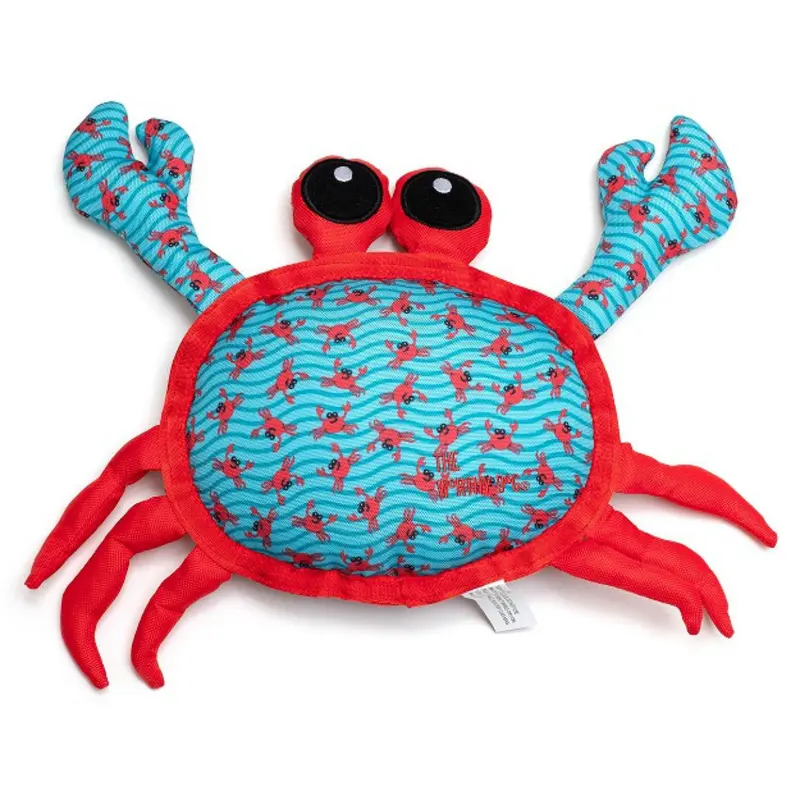 Worthy Dog Animal Bonded Mesh Dog Toy - Crab