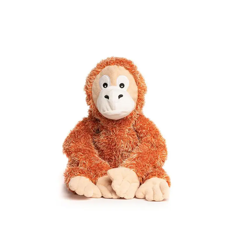 fabdog fabtough Fluffy Plush Dog Toy - Orangutan