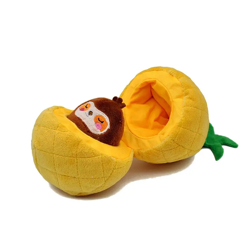HugSmart Fruity Critterz Puzzle Hunter Dog Toy - Pineapple Sloth