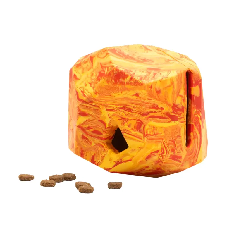 Ruffwear Gnawt-a-Rock Rubber Dog Toy - Salamander Orange