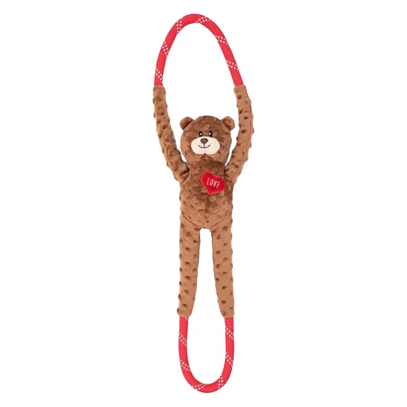 ZippyPaws Valentine's RopeTugz Dog Toy - Bear