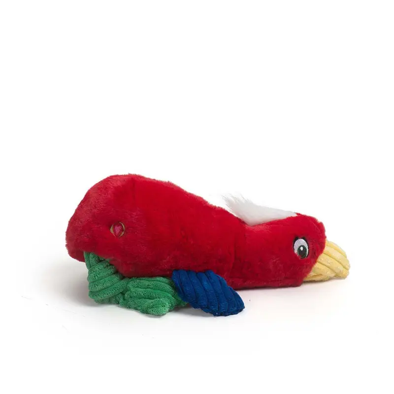 HuggleHounds Fuzzy Flock Knottie Dog Toy - Parrot