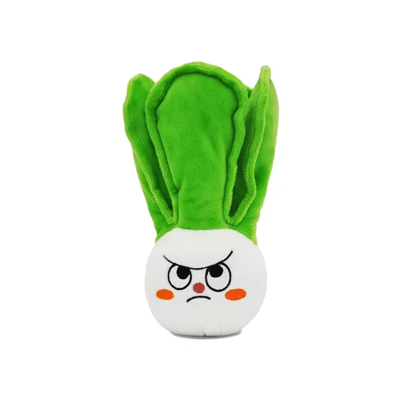 HugSmart Feisty Veggie Fuzzy Friendz Dog Toy - Bok Choy