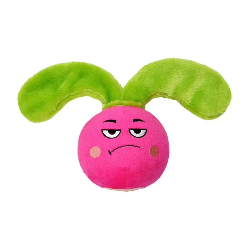 HugSmart Feisty Veggie Fuzzy Friendz Dog Toy - Radish