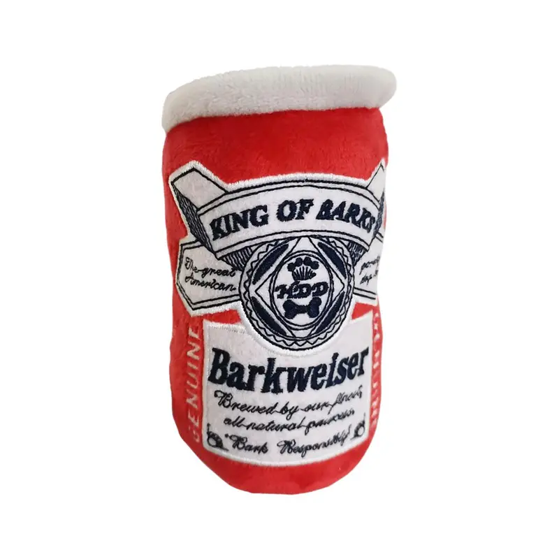 Haute Diggity Dog Barkweiser Can Plush Dog Toy