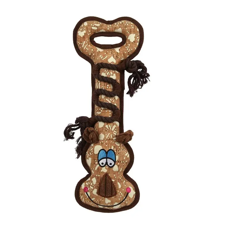 Zanies Corkie Friends Tough Tuggers Dog Toy - Brown