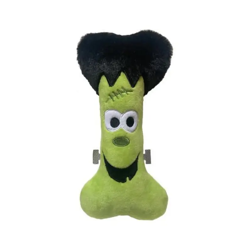 Huxley & Kent Halloween Power Plush Dog Toy - Franken Bone