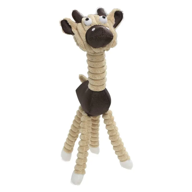 Pet Life Giraffe Cow All Natural Recyclable Dog Toy - Brown