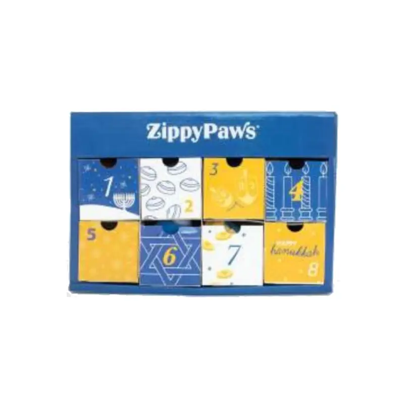 ZippyPaws 8 Nights of Hanukkah Box Dog Toy