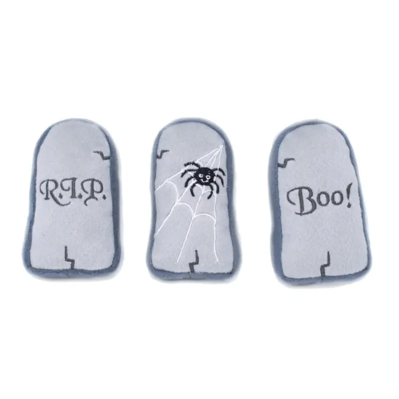 ZippyPaws Halloween Miniz Dog Toys - Tombstones