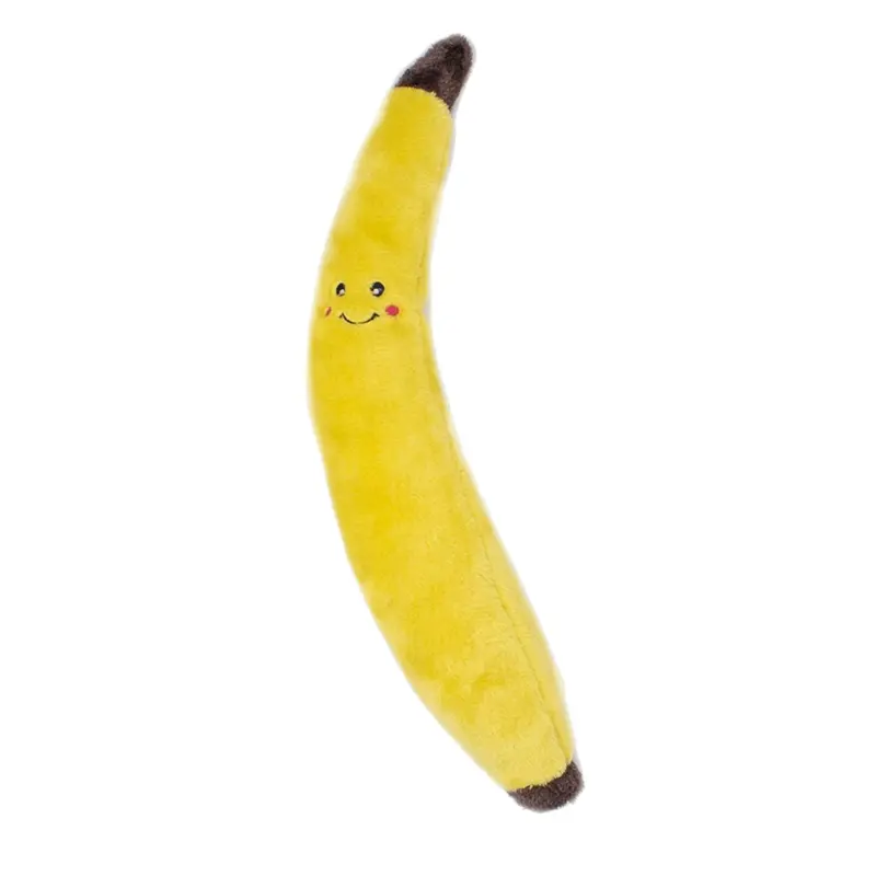 ZippyPaws Jigglerz Veggie Dog Toy - Banana