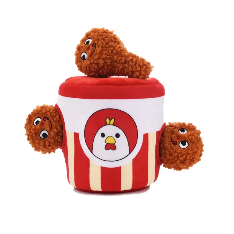 HugSmart Food Party Puzzle Hunter Dog Toy - Fried Chicken