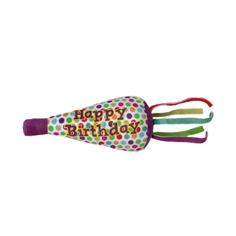 PetLou Birthday Noise Maker Plush Dog Toy