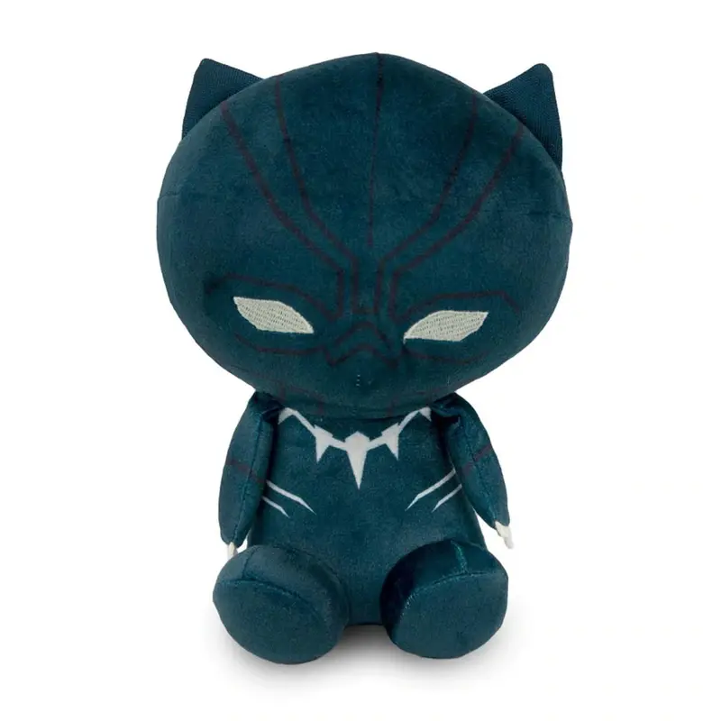 Buckle-Down Marvel Kawaii Squeaky Plush Dog Toy - Avengers Black Panther Sitting Pose