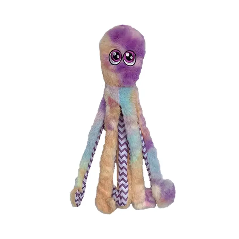 PetLou Tie Dye Octopus Plush Dog Toy - Purple