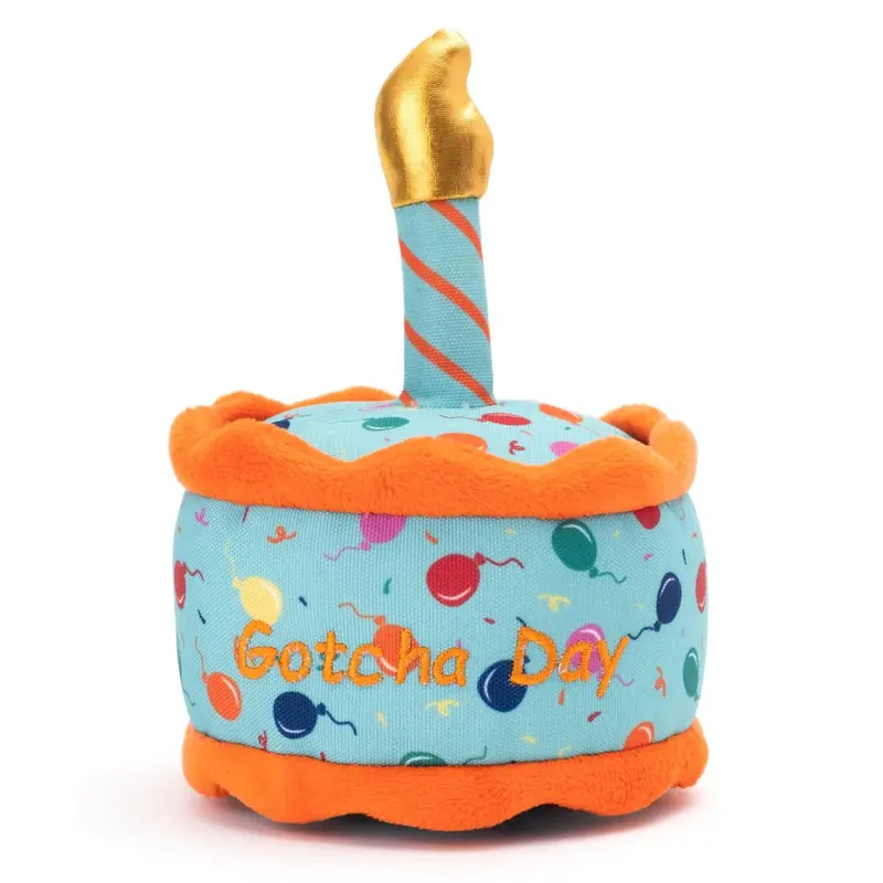 Worthy Dog Food Bonded Mesh Dog Toy - Gotcha Day Cake 