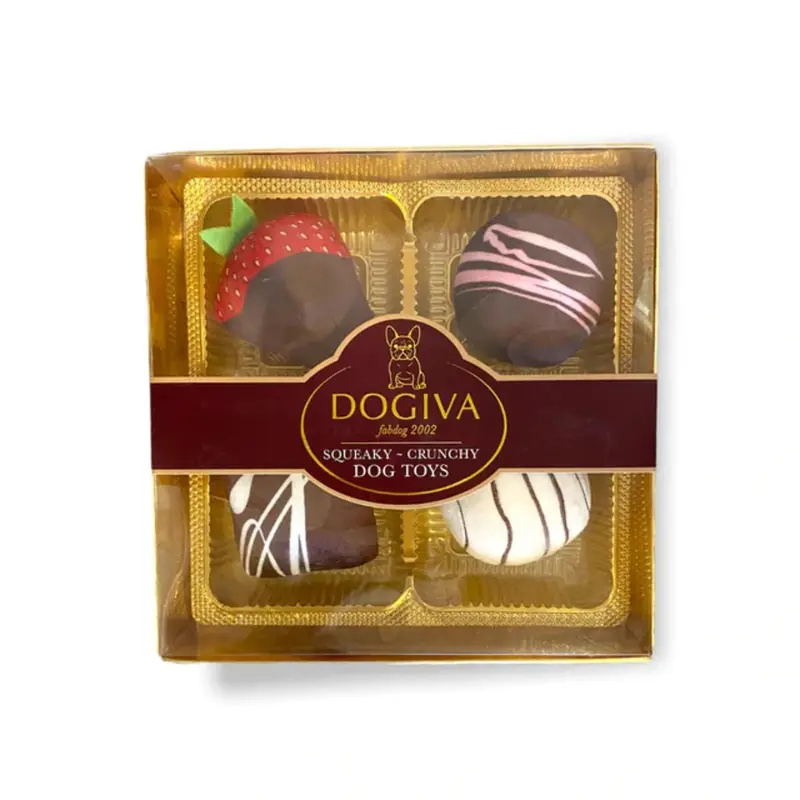 fabdog Foodies Plush Dog Toy - Dogiva Box of Chocolates