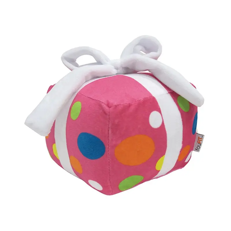 foufou Dog Birthday Present Plush Dog Toy - Pink