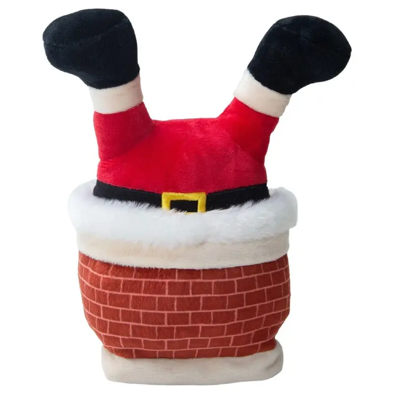 SnugArooz Holiday Plush Dog Toy - Santa Falling Down Chimney