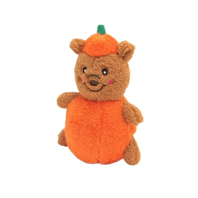 ZippyPaws Halloween Cheeky Chumz Dog Toy - Pumpkin Bear