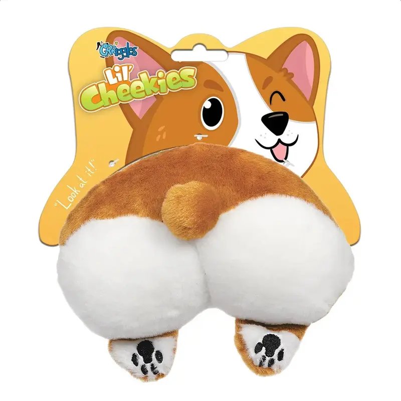 Grriggles Lil' Cheekies Dog Toy - Corgi