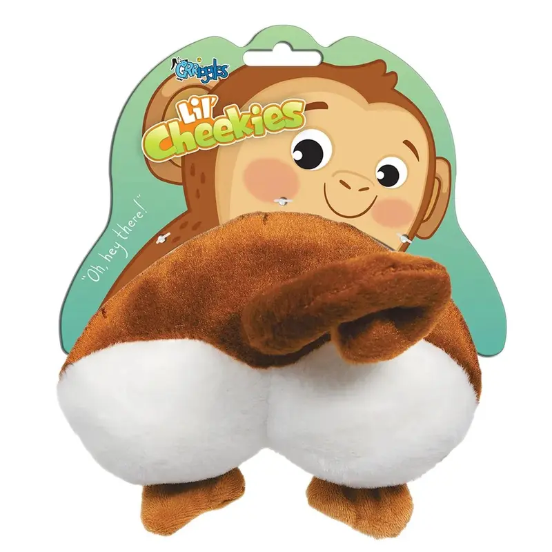 Grriggles Lil' Cheekies Dog Toy - Monkey