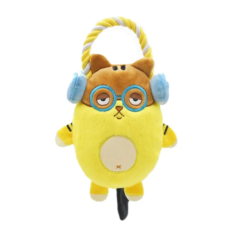 HugSmart Melody Bros Tug Dog Toy - Cat
