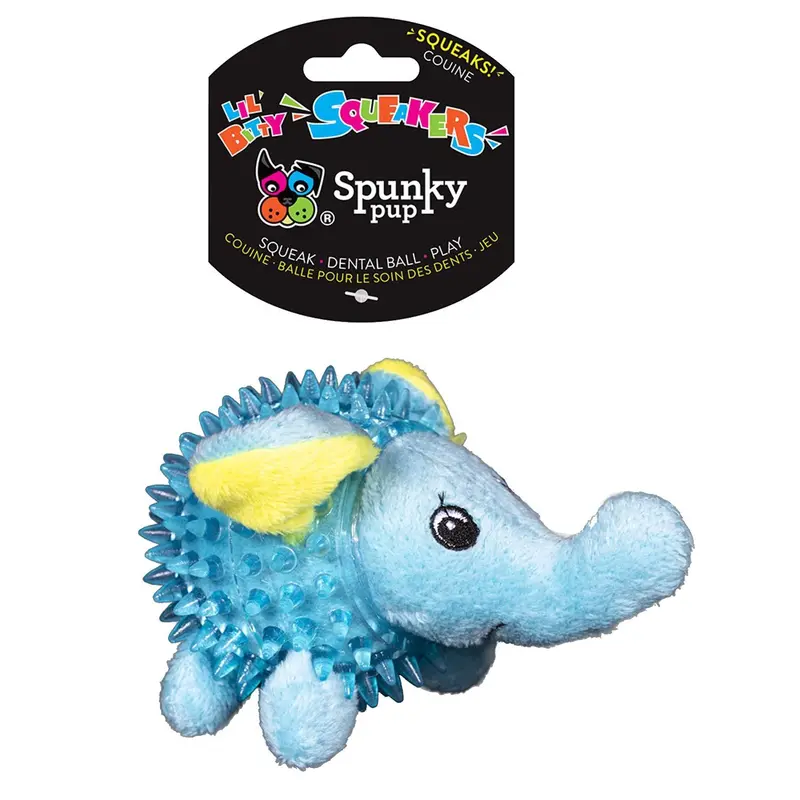 Spunky Pup Lil Bitty Squeakers Dog Toy - Elephant