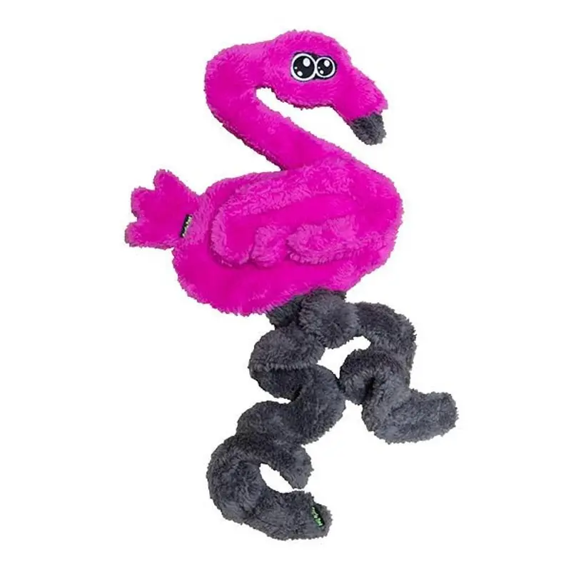 Cycle Dog Duraplush Dog Toy - Springy Flamingo