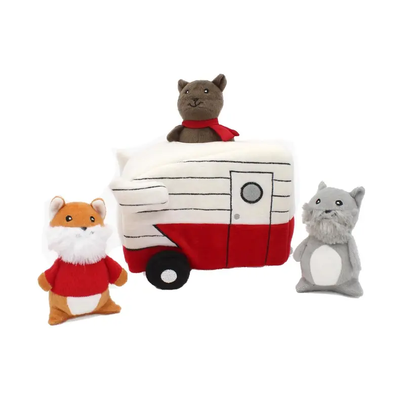 ZippyPaws Burrow Dog Toy - Retro Camper