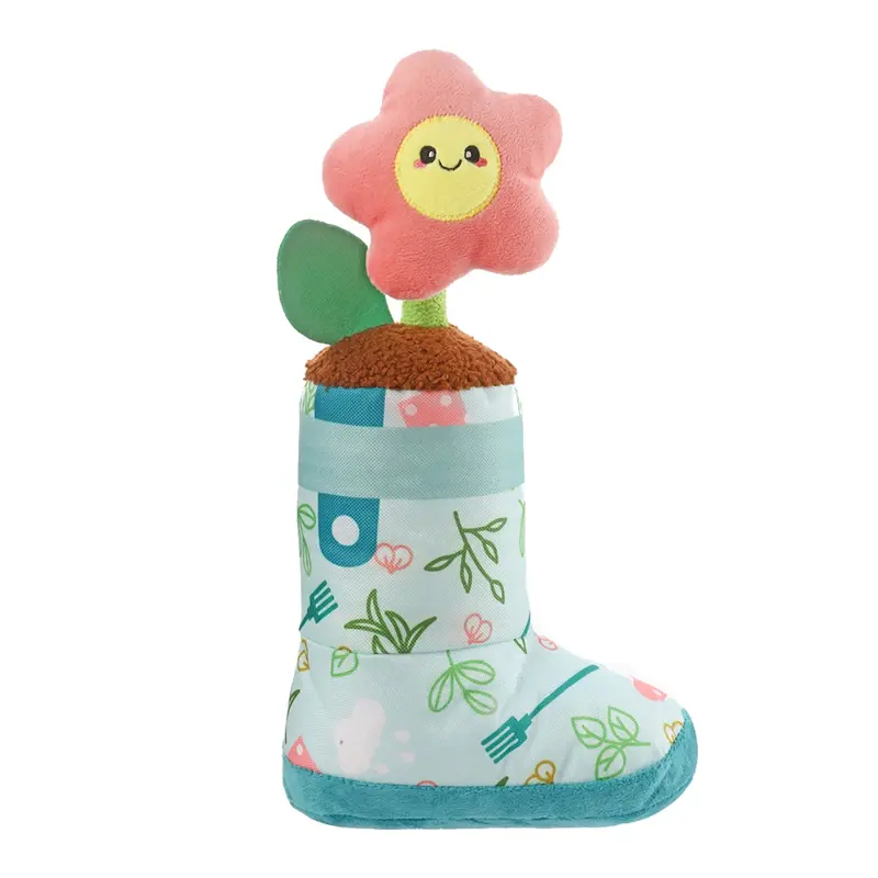 HugSmart Puppy Garden Fuzzy Friendz Dog Toy - Rain Boot