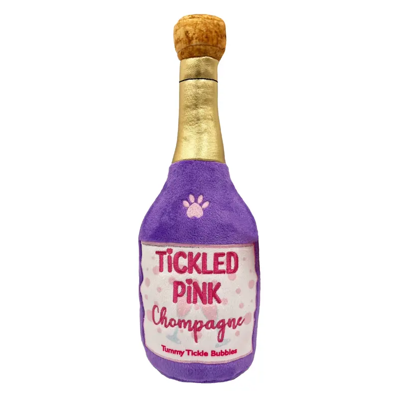 Huxley & Kent Power Plush Dog Toy - Tickled Pink Chompagne