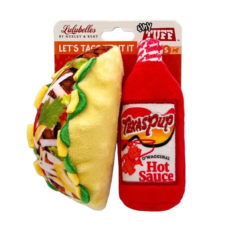 Lulubelles Tiny Tuffs Bundle Dog Toy - Let's Taco 'Bout It