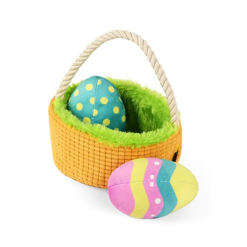 P.L.A.Y. Easter Hippity Hoppity Dog Toy - Eggs-cellent Basket