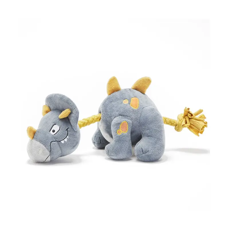 BARK Plush Rope Dog Toy - Herbert the Herbivore