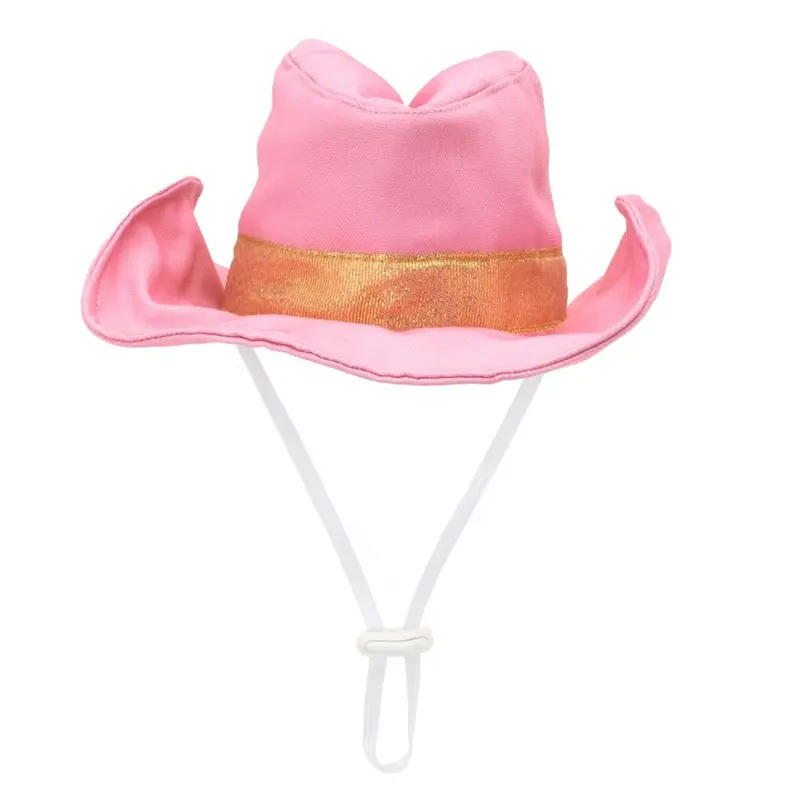 Worthy Dog Party Hat and Dog Toy - Pink Cowboy