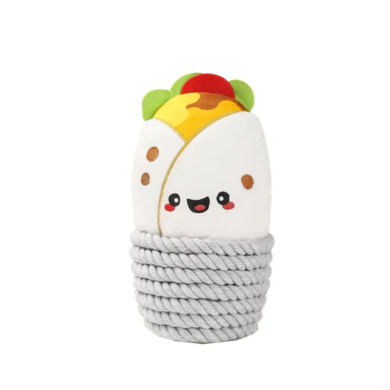 HugSmart Fiesta Chewsday Ropefunz Dog Toy - Burrito