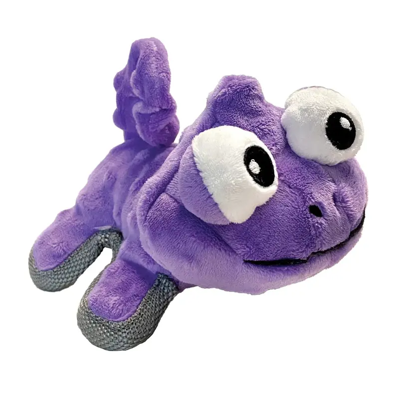 foufou Dog fouFIT Mini Tuffs Plush Dog Toy - Purple Chameleon