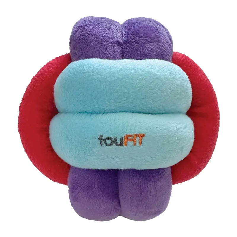 foufou Dog Hide 'n Seek Knotted Snuffle Ball Dog Toy - Red / Blue / Purple