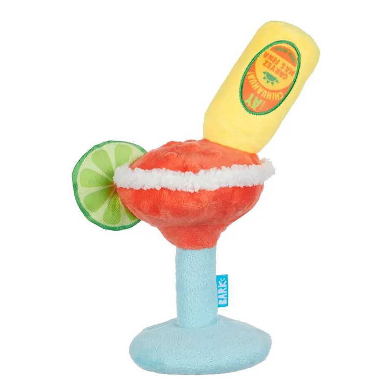 BARK Plush Drink Dog Toy - Bulldog Barkarita