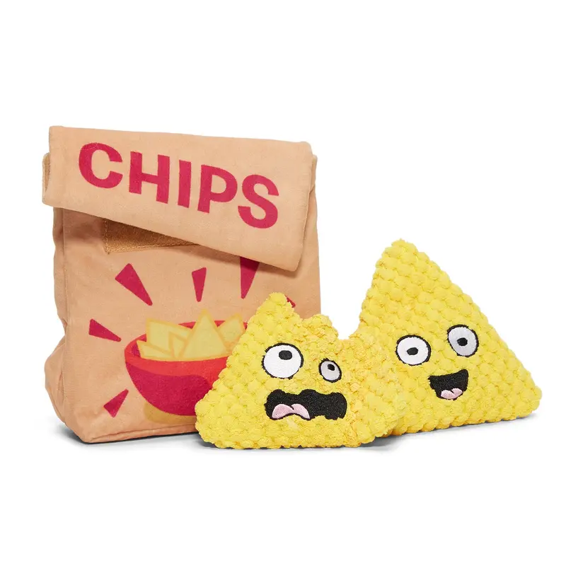 BARK Plush Food Dog Toy - A-Maize-ing Corn Chips 3 Pack