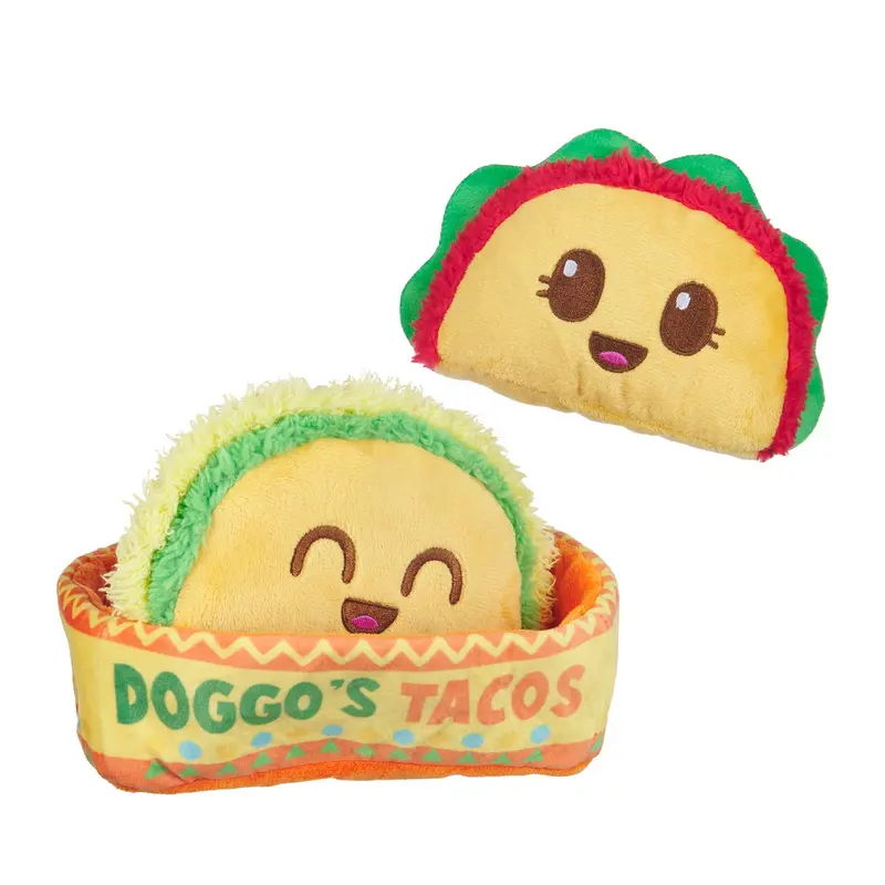 BARK Plush Food Dog Toy - Doggos Tacos 3 Pack