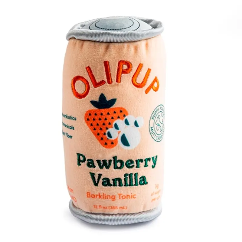 Haute Diggity Dog Olipup Plush Drink Dog Toy - Pawberry Vanilla