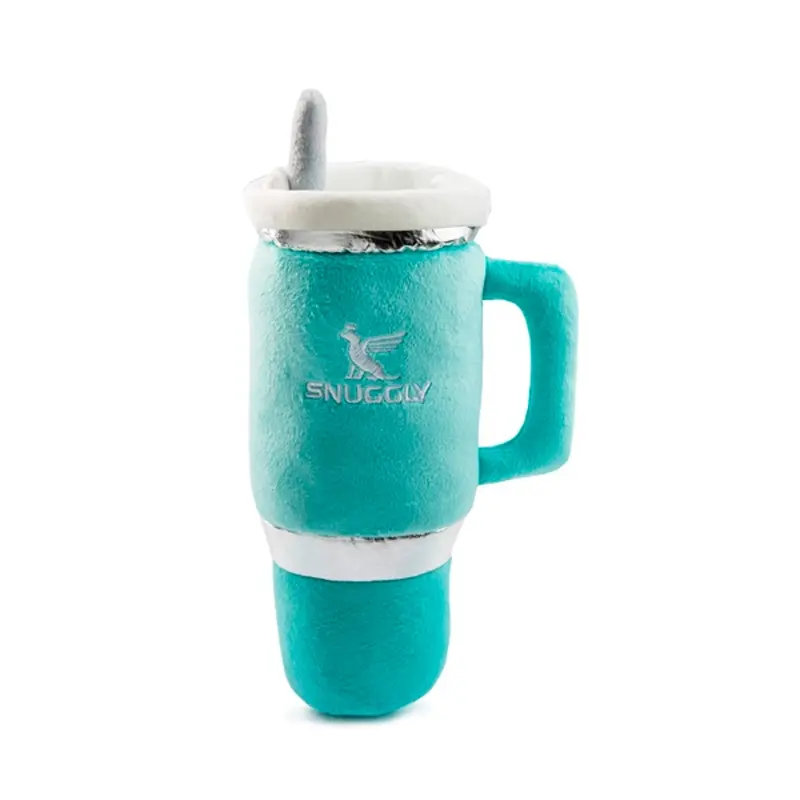 Haute Diggity Dog Snuggly Cup Plush Dog Toy - Teal