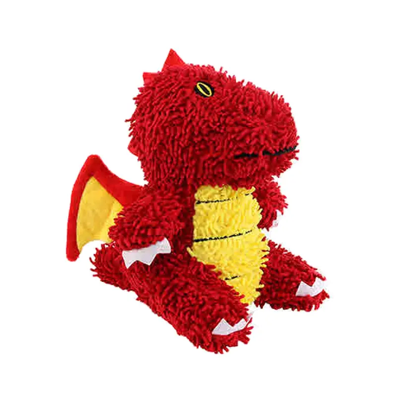 Mighty Dragon Microfiber Ball Dog Toy - Red