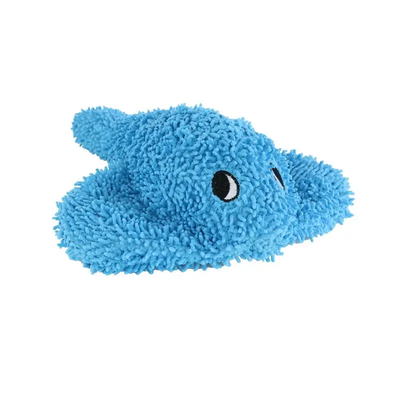 Mighty Ocean Microfiber Ball Dog Toy - Stingray Blue