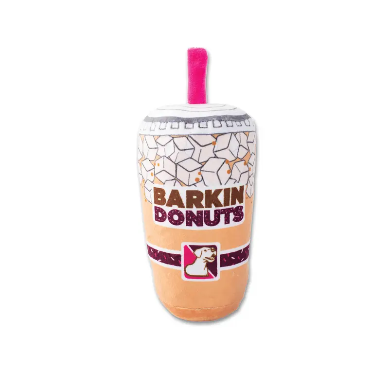 Wagsdale! Barkin Donuts Plush Dog Toy - Iced Coffee