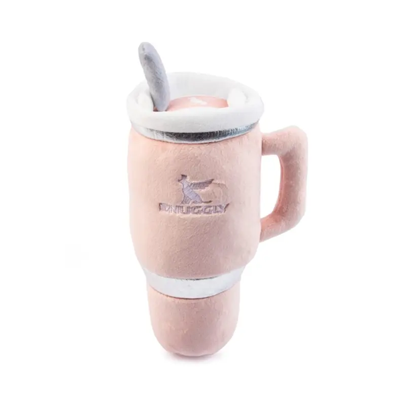 Haute Diggity Dog Snuggly Cup Plush Dog Toy - Blush