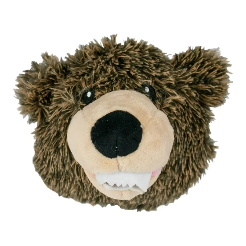 Tall Tails Head 2 in 1 Spiker Ball Dog Toy - Grizzly Bear