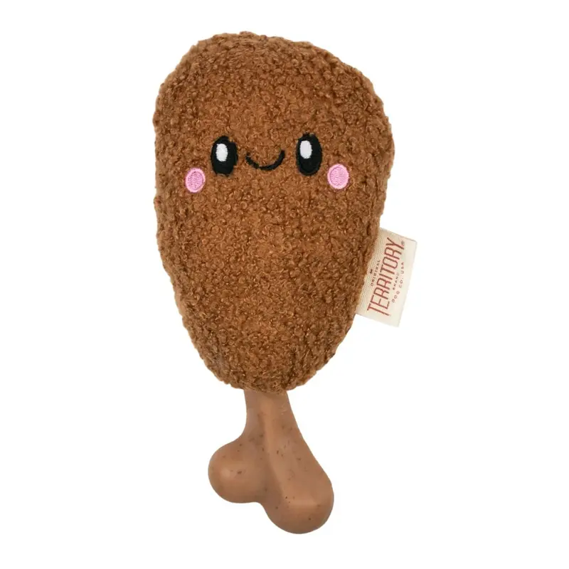 Territory 2 in 1 Meat on Bone Dog Toy - Chicken